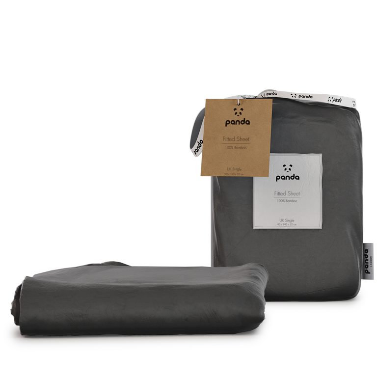 Panda London Fitted Sheets Urban Grey UK Single