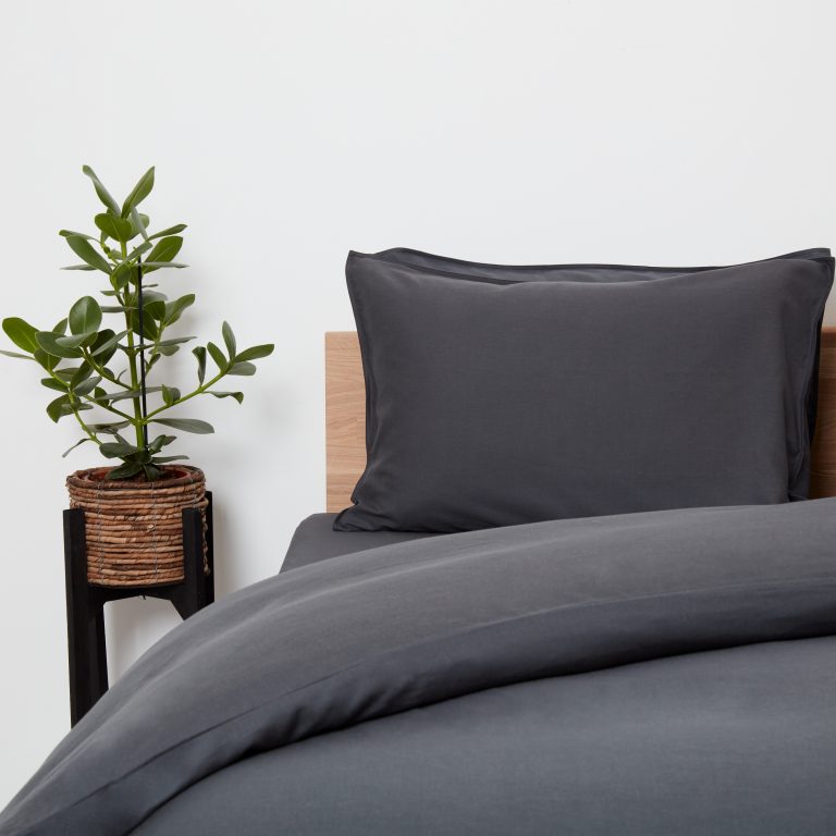 Panda London Bamboo Linen Bedding In Slate Grey
