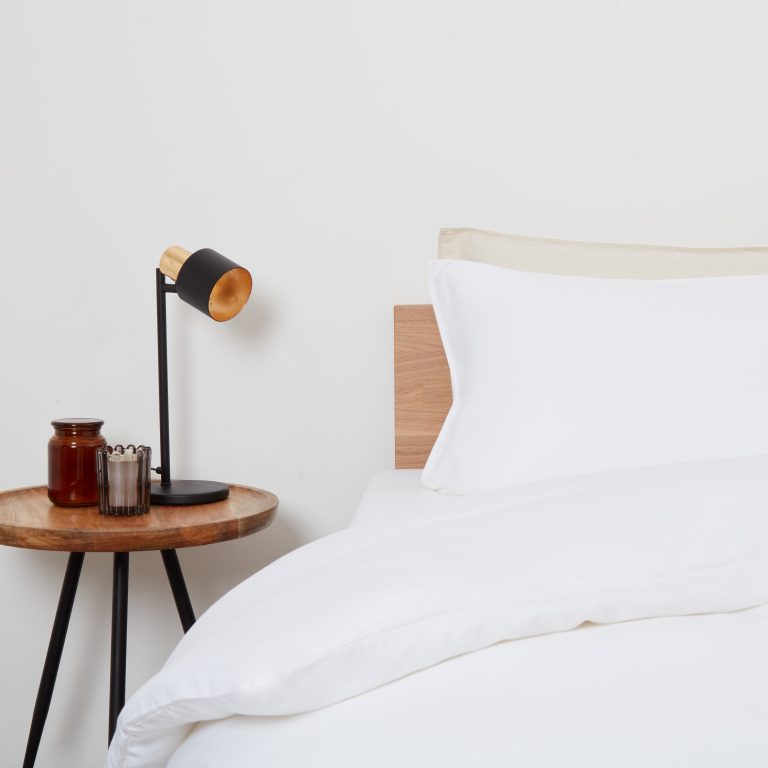 Panda London Bamboo Linen Bedding In Coconut White