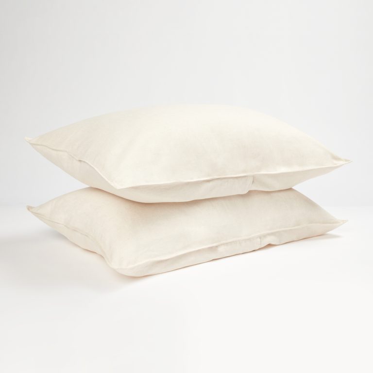 Panda London Bamboo Linen Pillowcases In Natural
