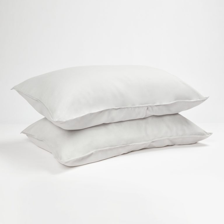 Panda London Bamboo Linen Pillowcases In Coconut White