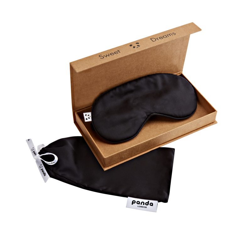 Panda London 100 Bamboo Eye Mask in Eclipse Black With Kraft Paper Packaging