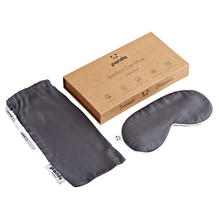 Panda London 100 Bamboo Eye Mask in Urban Grey With Kraft Paper Packaging