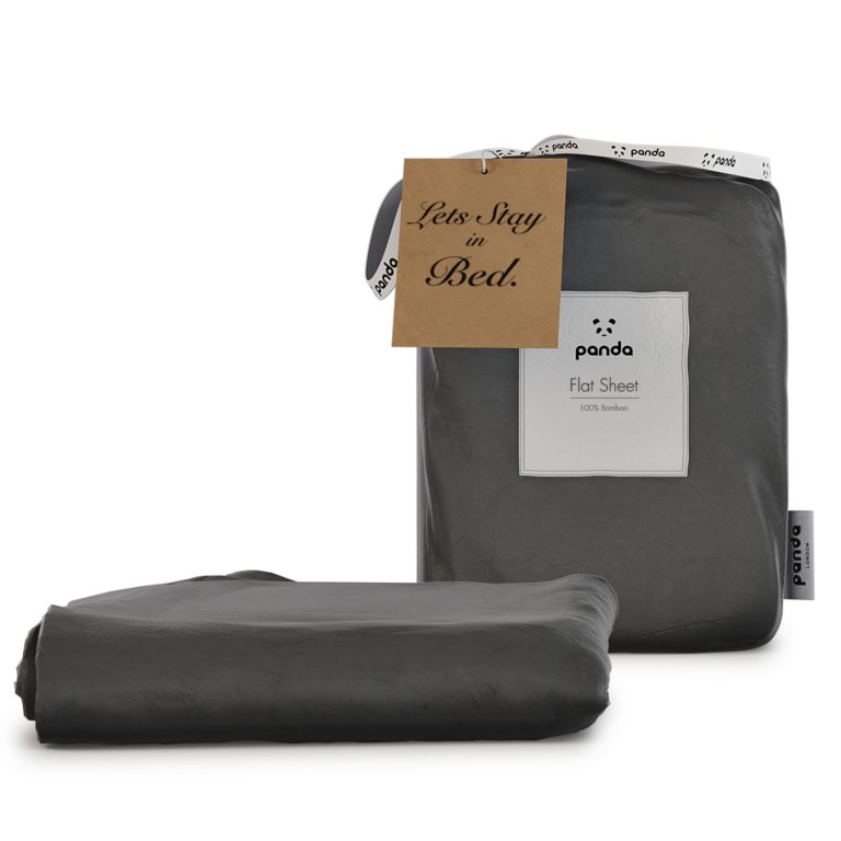 100 Bamboo Bedding | Flat Sheet Urban Grey