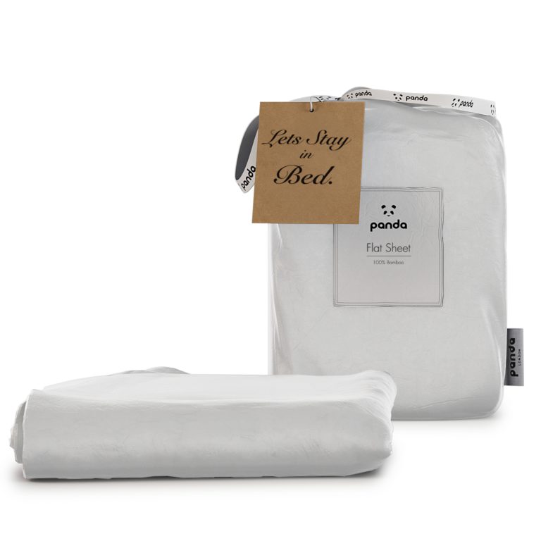 100 Bamboo Bedding | Flat Sheet Pure White