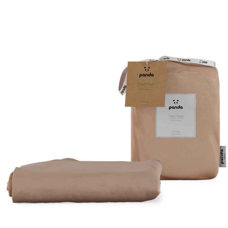 Panda London 100 Bamboo Bedding Fitted Sheet in Vintage Pink