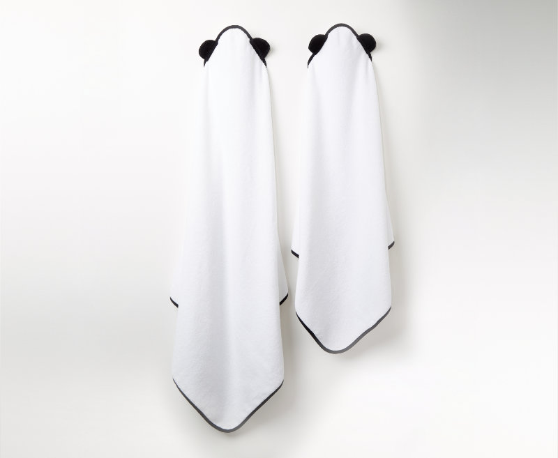 Panda London Bamboo Hooded Towels on Wall