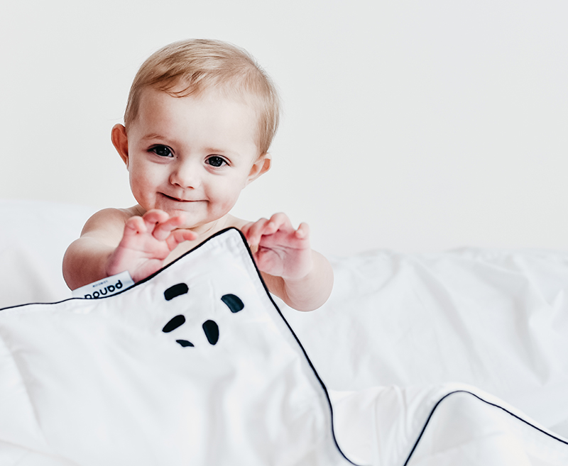 Child with bamboo duvet