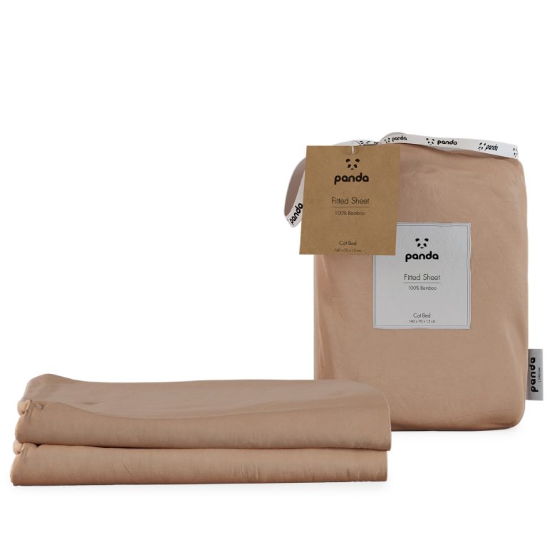 Panda London Bamboo Bedding Kids Bamboo Fitted Sheets Cotbed Vintage Pink 1 100