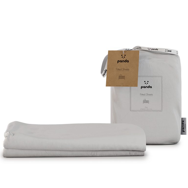 Panda Kids 100 Bamboo Bedding | Fitted Sheet Pure White