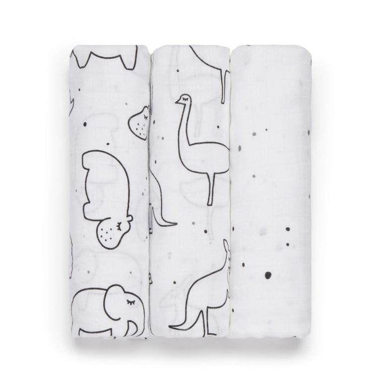 Baby Muslin Swaddles Freckles Rolled