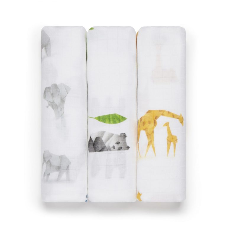 Baby Muslin Swaddles Origami Rolled