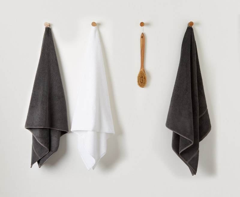 Panda London Three Bamboo Towels Hanging