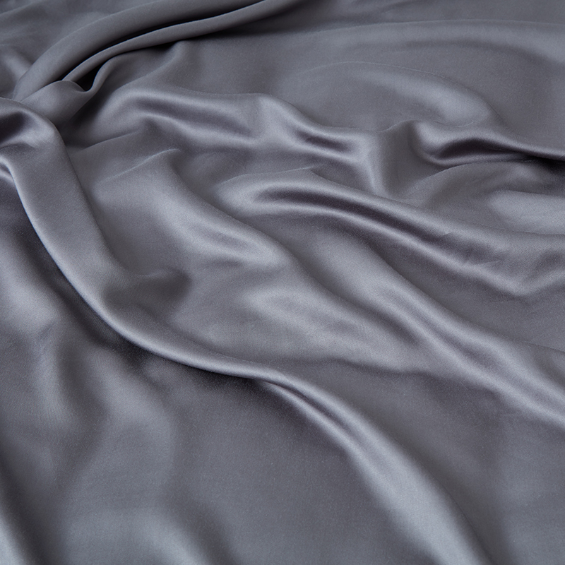 Silky soft bedding on bed